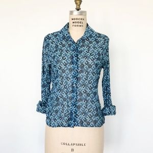 KORS MICHAEL KORS -Printed Cotton Lawn Shirt